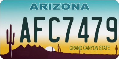 AZ license plate AFC7479