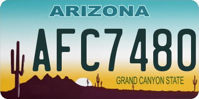 AZ license plate AFC7480