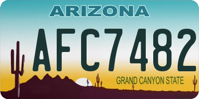 AZ license plate AFC7482