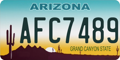 AZ license plate AFC7489