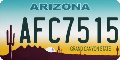 AZ license plate AFC7515