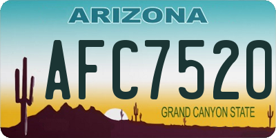 AZ license plate AFC7520