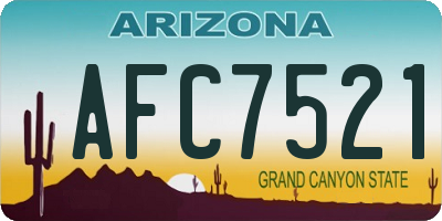 AZ license plate AFC7521