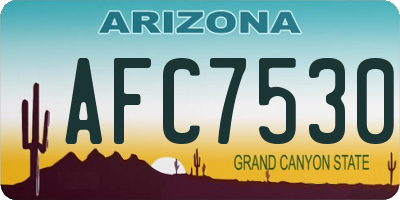 AZ license plate AFC7530