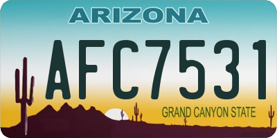 AZ license plate AFC7531