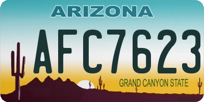 AZ license plate AFC7623