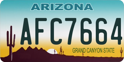 AZ license plate AFC7664