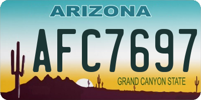AZ license plate AFC7697