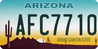 AZ license plate AFC7710