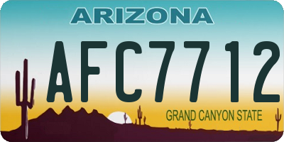 AZ license plate AFC7712