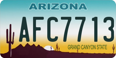 AZ license plate AFC7713