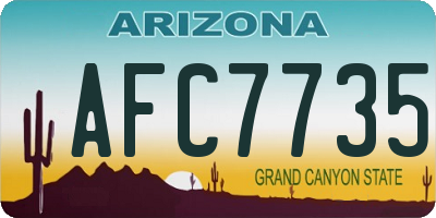 AZ license plate AFC7735