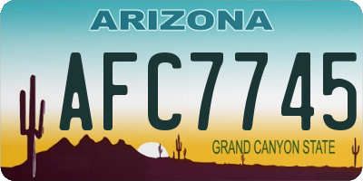 AZ license plate AFC7745