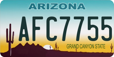 AZ license plate AFC7755