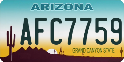 AZ license plate AFC7759