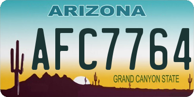 AZ license plate AFC7764