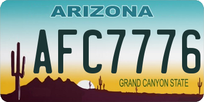 AZ license plate AFC7776