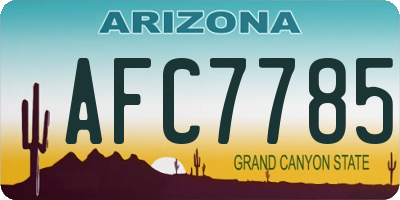 AZ license plate AFC7785