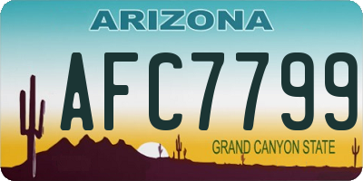 AZ license plate AFC7799