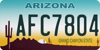 AZ license plate AFC7804