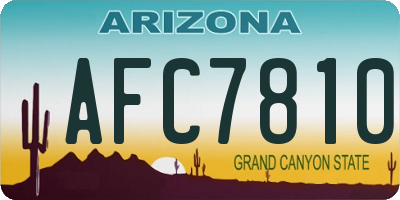AZ license plate AFC7810
