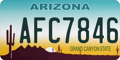 AZ license plate AFC7846
