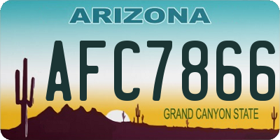 AZ license plate AFC7866