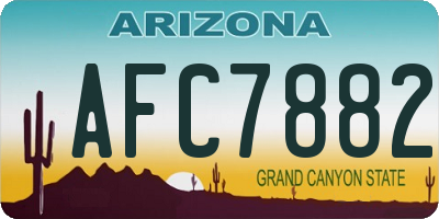 AZ license plate AFC7882