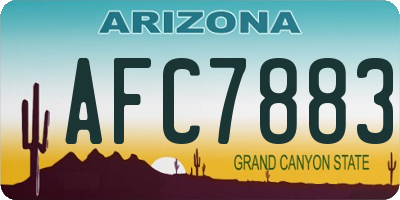 AZ license plate AFC7883