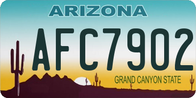 AZ license plate AFC7902