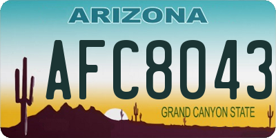 AZ license plate AFC8043
