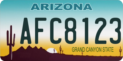 AZ license plate AFC8123