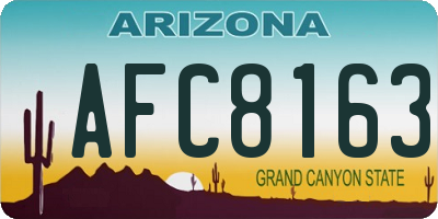 AZ license plate AFC8163