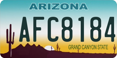 AZ license plate AFC8184