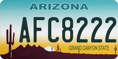 AZ license plate AFC8222