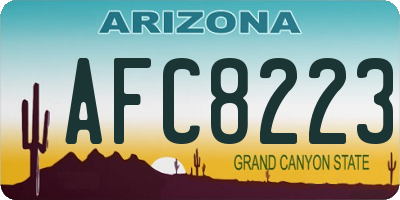 AZ license plate AFC8223