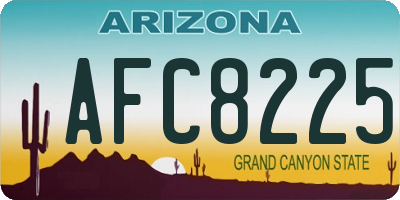 AZ license plate AFC8225