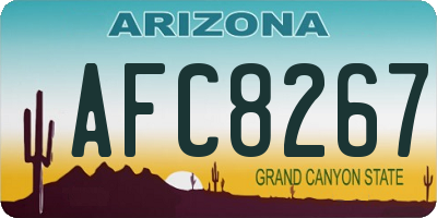 AZ license plate AFC8267