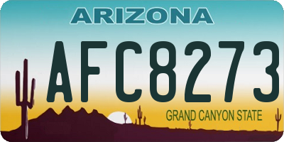 AZ license plate AFC8273