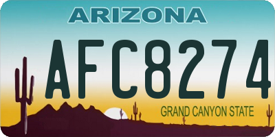 AZ license plate AFC8274