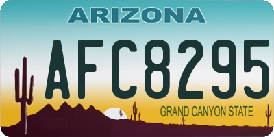 AZ license plate AFC8295