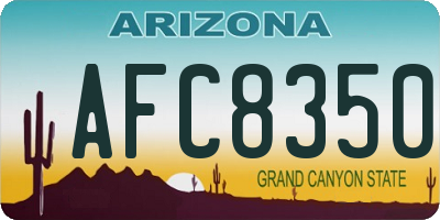 AZ license plate AFC8350