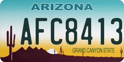 AZ license plate AFC8413