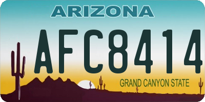 AZ license plate AFC8414
