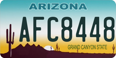 AZ license plate AFC8448