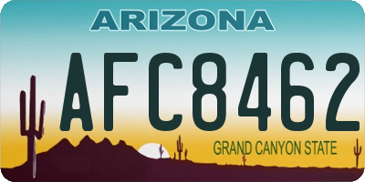 AZ license plate AFC8462