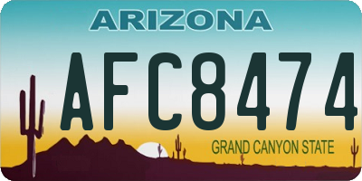 AZ license plate AFC8474