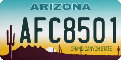 AZ license plate AFC8501