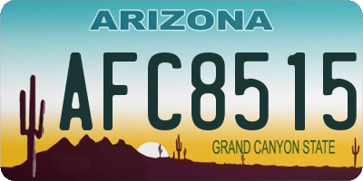 AZ license plate AFC8515