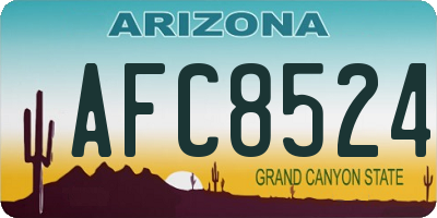 AZ license plate AFC8524